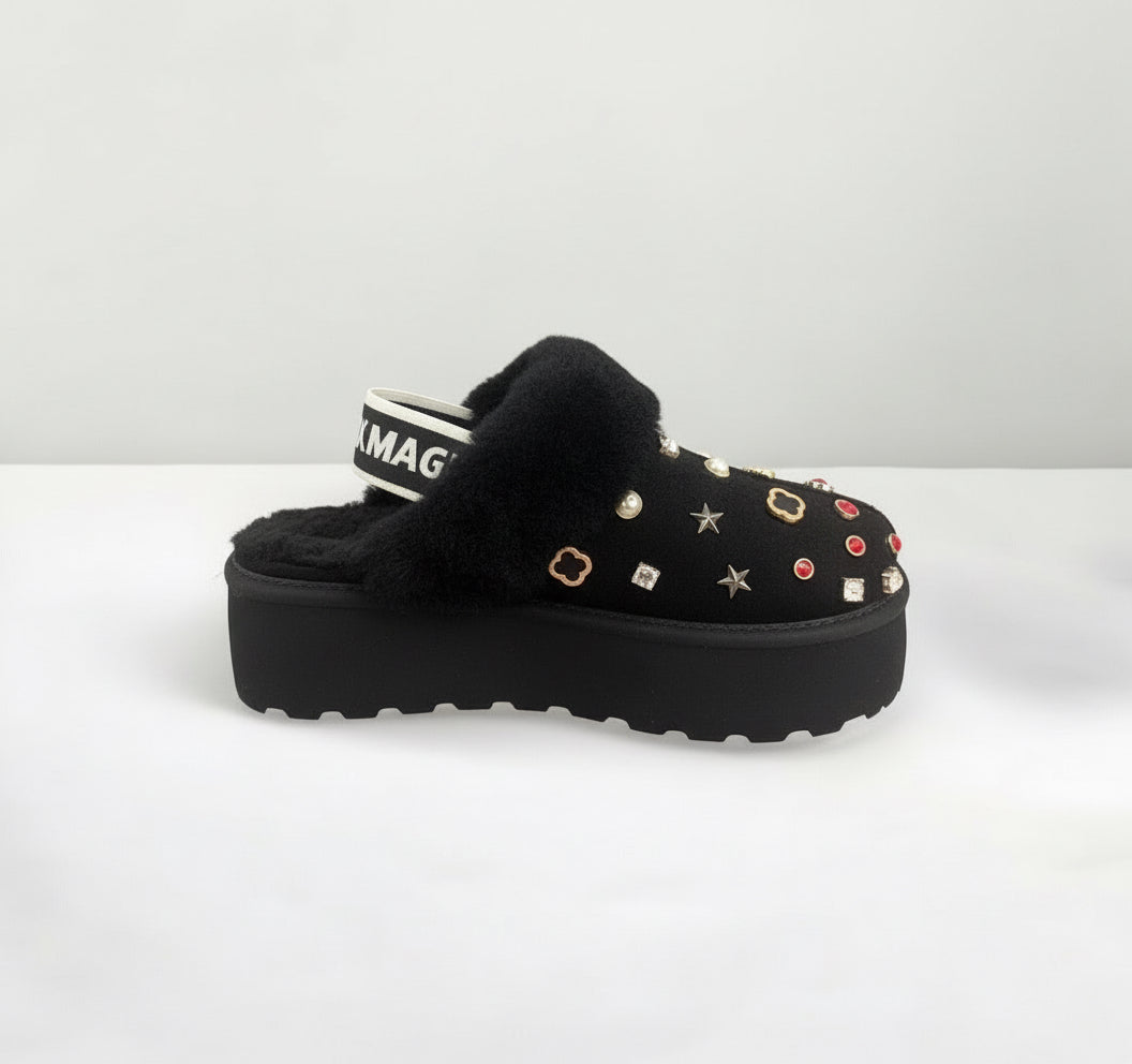 LAURA BIAGIOTTI SABOT DONNA NERI INVERNALE